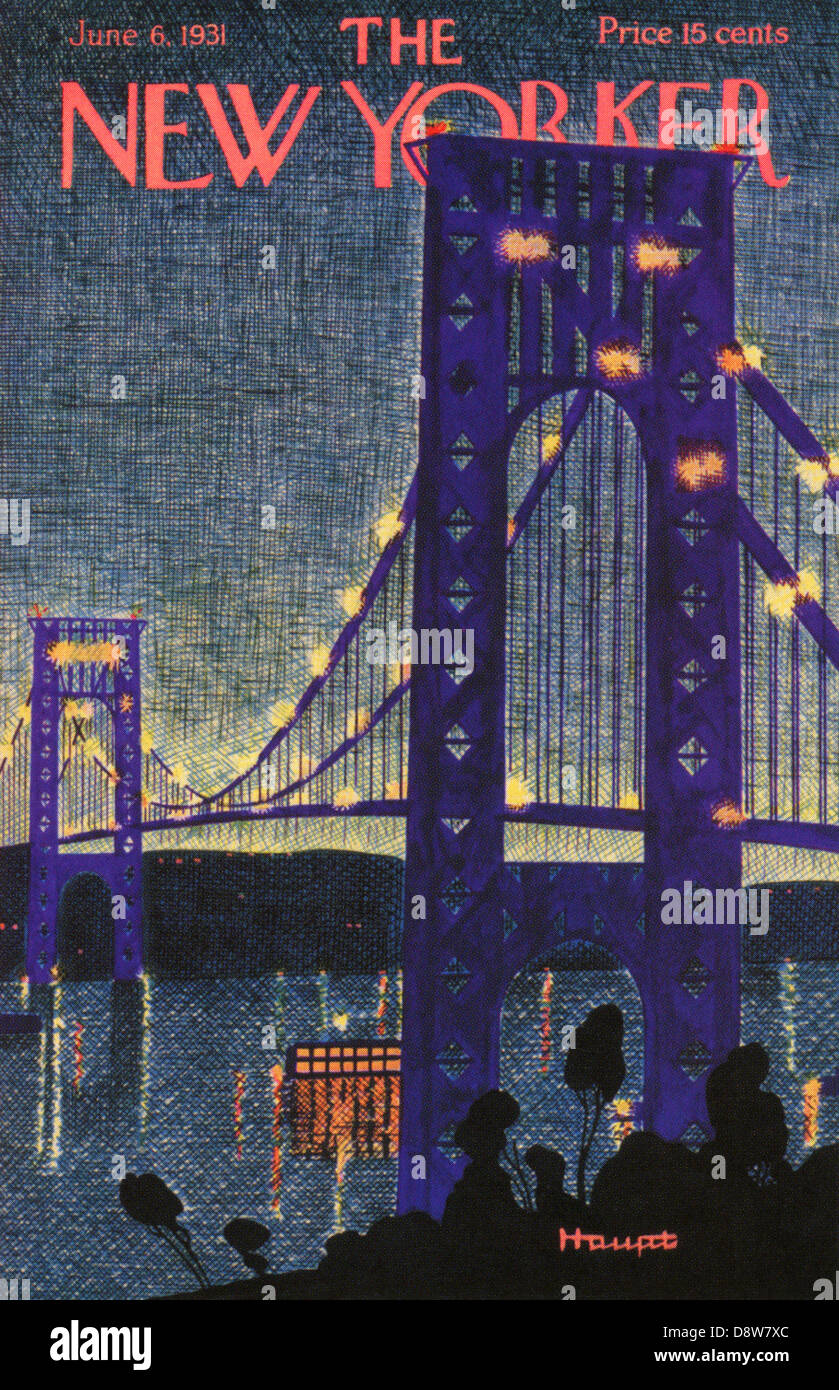 Vintage New Yorker Magazin-cover Stockfoto