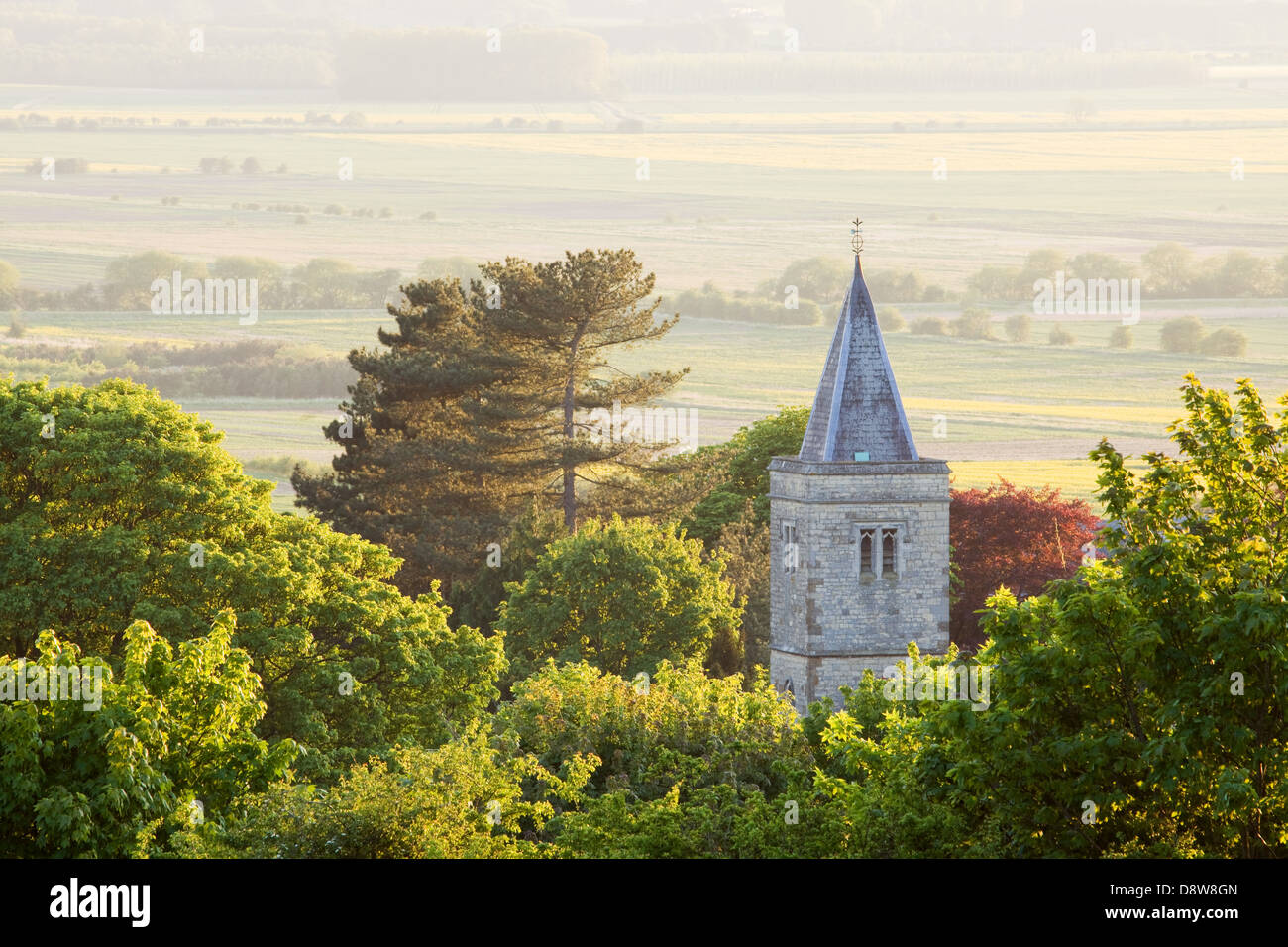 St. Clement's Church in dem Dorf Worlaby in North Lincolnshire auf einen sonnigen Frühlingsabend im Mai Stockfoto