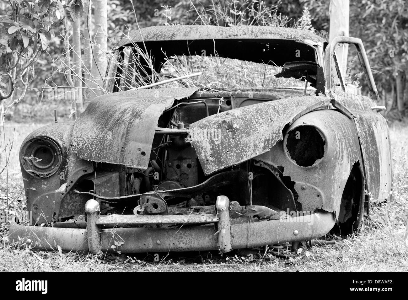 Verfallenes altes Auto Stockfoto