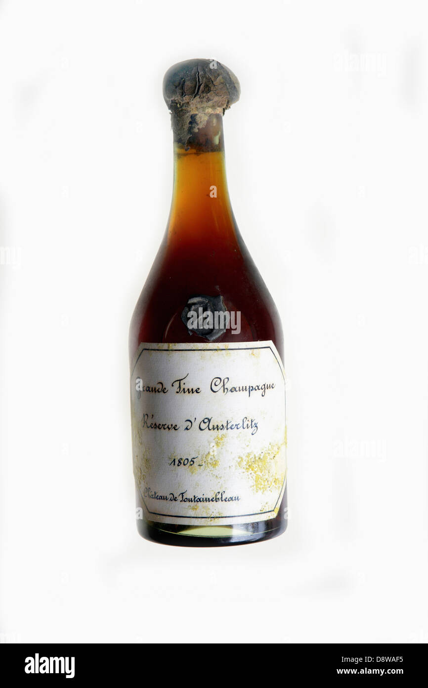 Flasche Cognac Grande Fine Champagne Réserve d ' Austerlitz Stockfoto