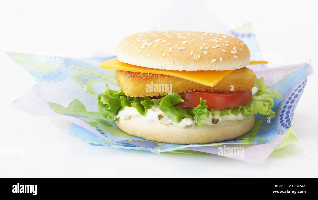 Fisch-burger Stockfoto