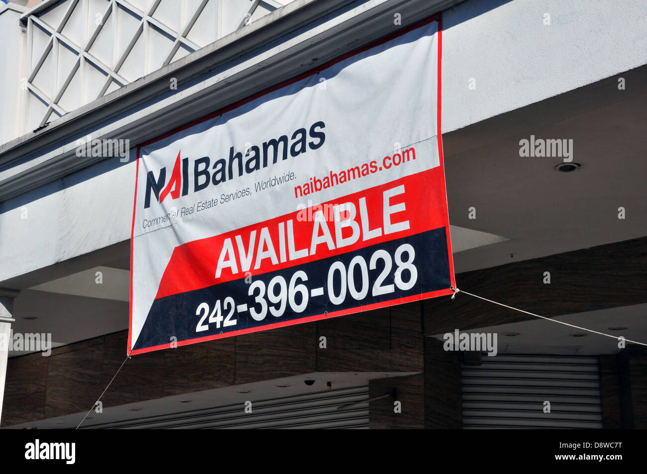 Platz für Leasing-Anzeige in Nassau, Bahamas Stockfoto