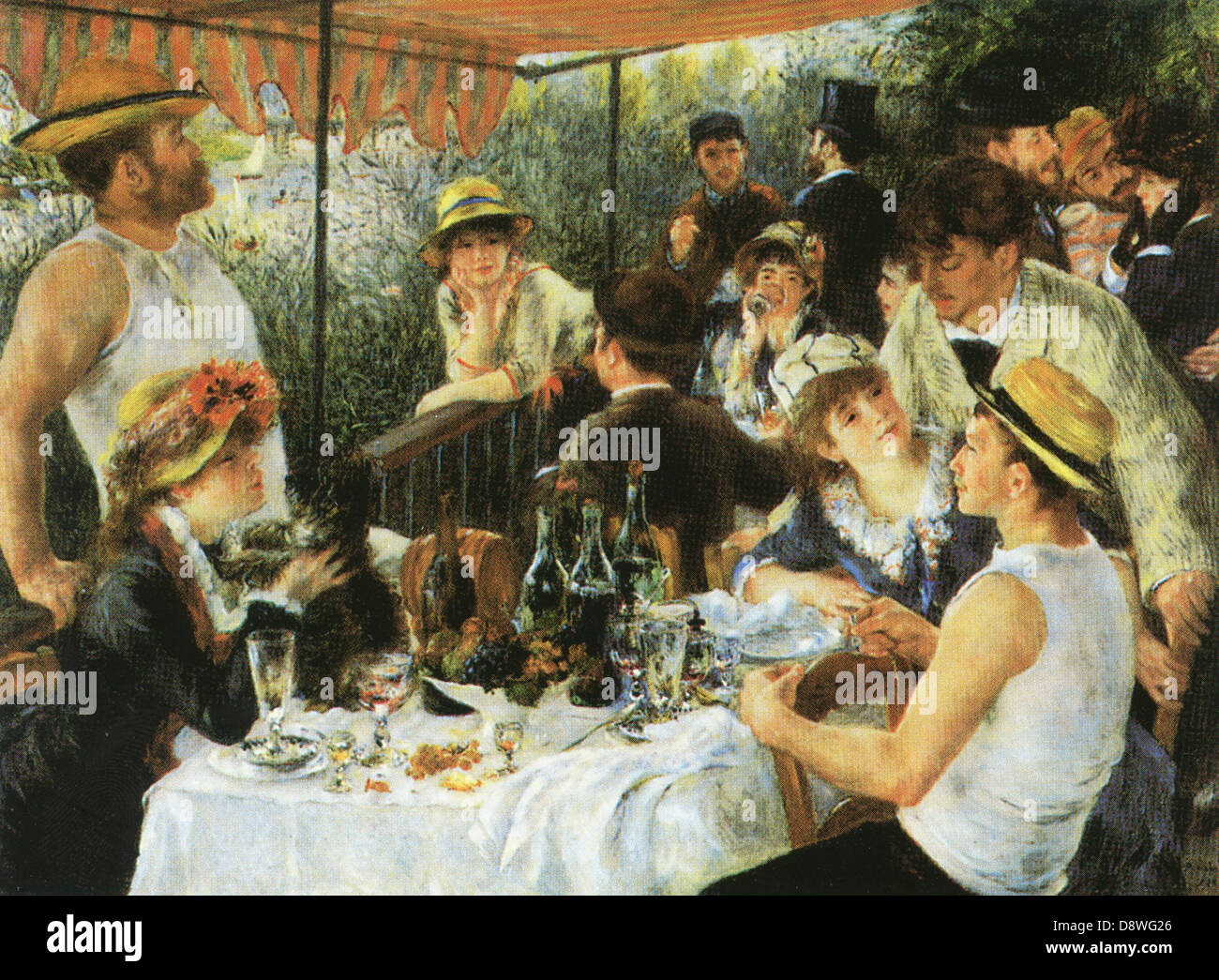 Mittagessen der Bootfahren Partei von französischen Impressionisten Pierre-Auguste Renoir (1881) - nur zur redaktionellen Verwendung. Stockfoto