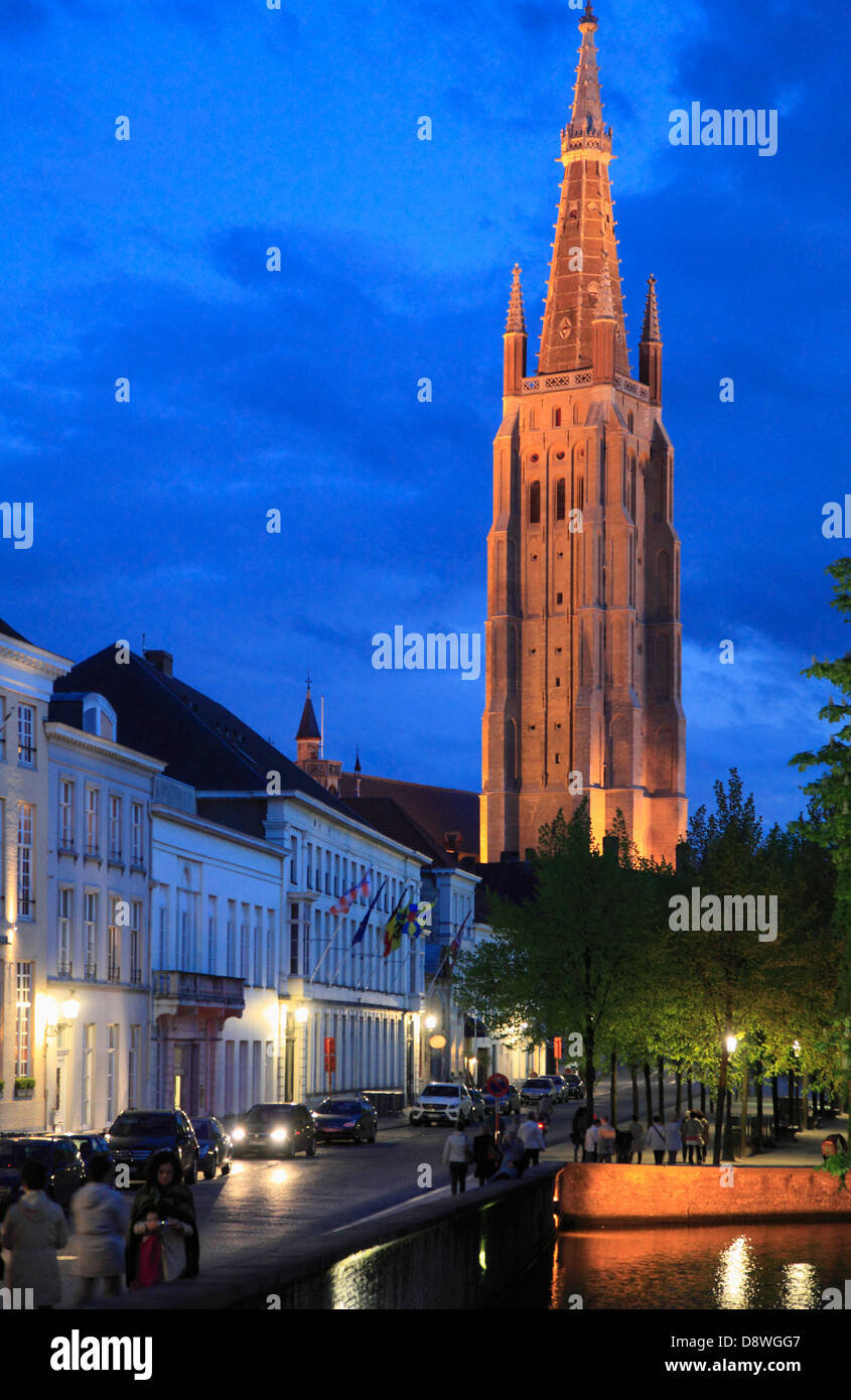 Belgien, Brügge, Liebfrauenkirche, Stockfoto