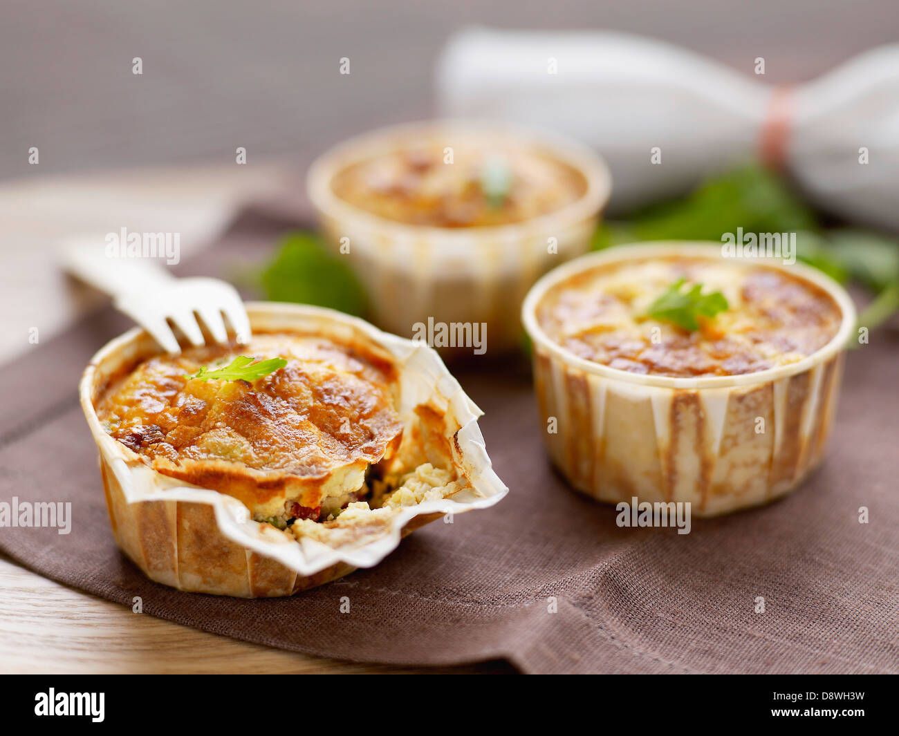 Einzelnen Gemüsekuchen Stockfoto