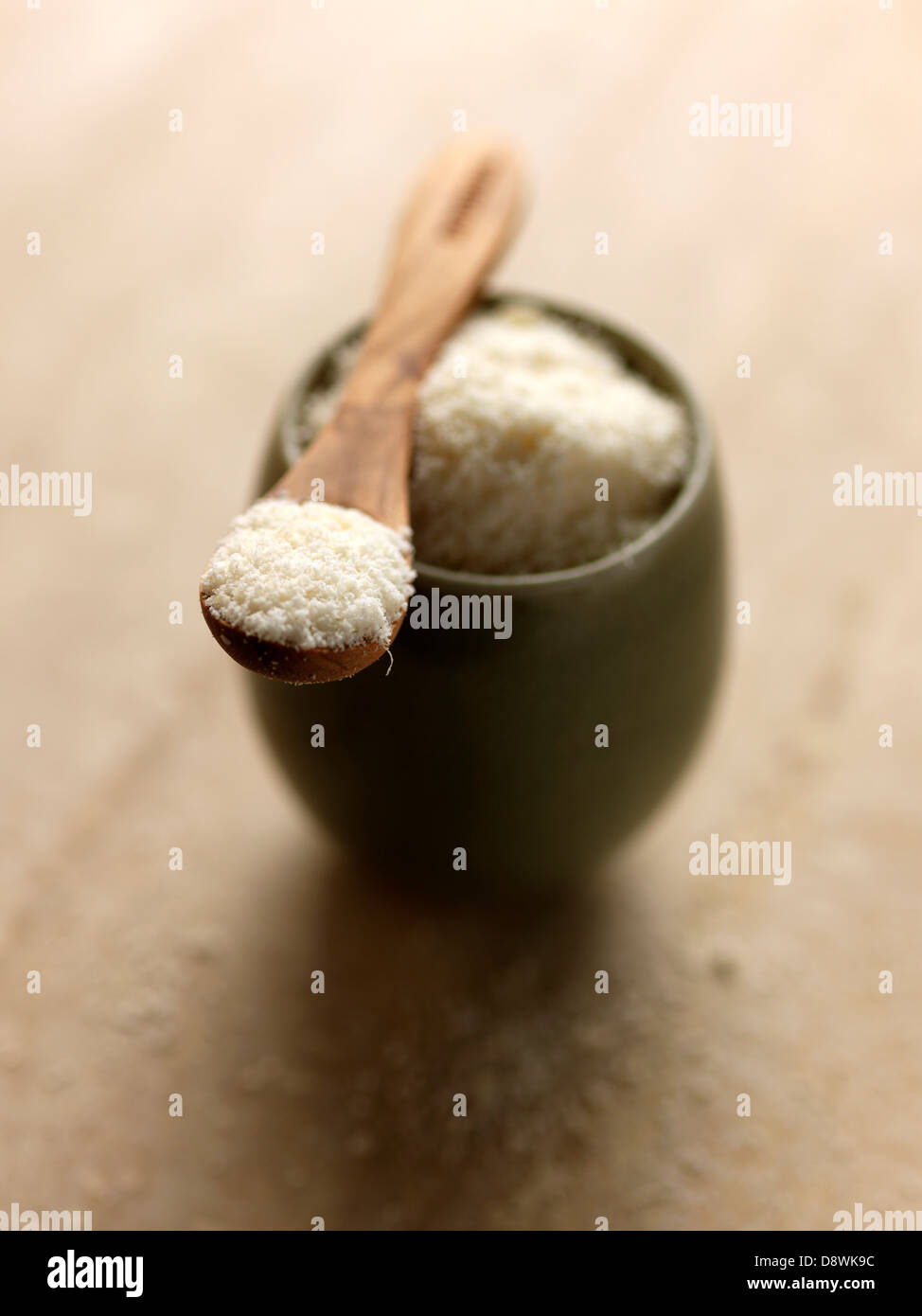 Geriebener parmesan Stockfoto