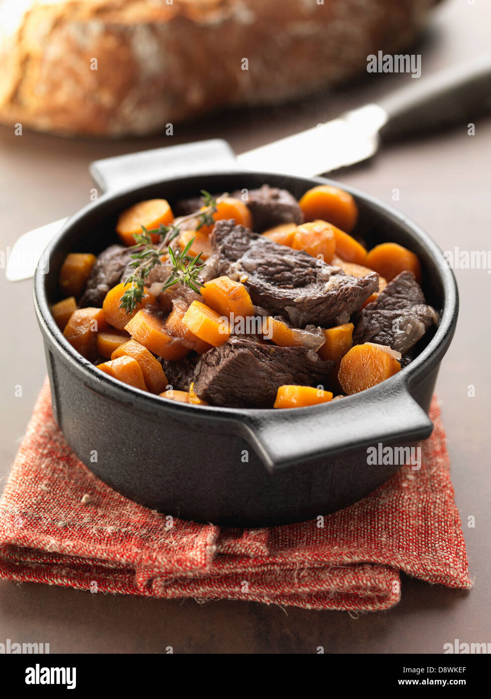 Rindfleisch und Karotten Eintopf Stockfoto