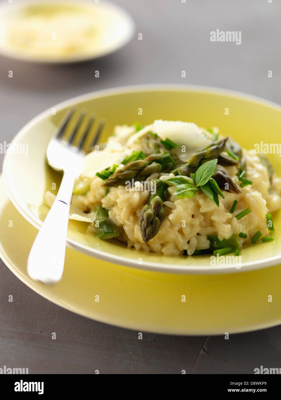 Spargel-risotto Stockfoto