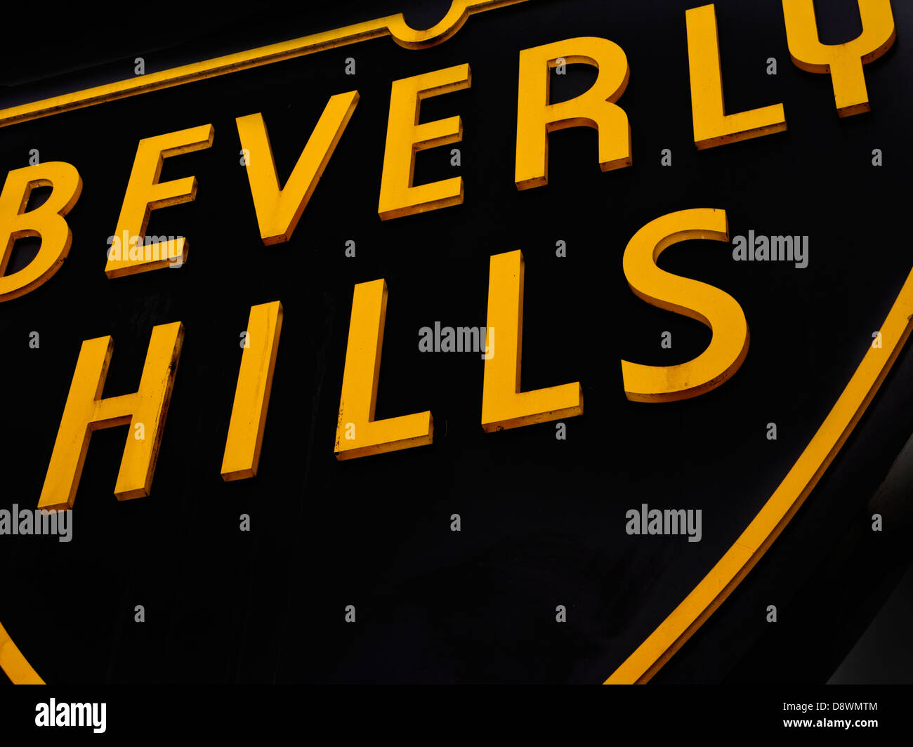 Beverly Hills-Neon-Schild Stockfoto