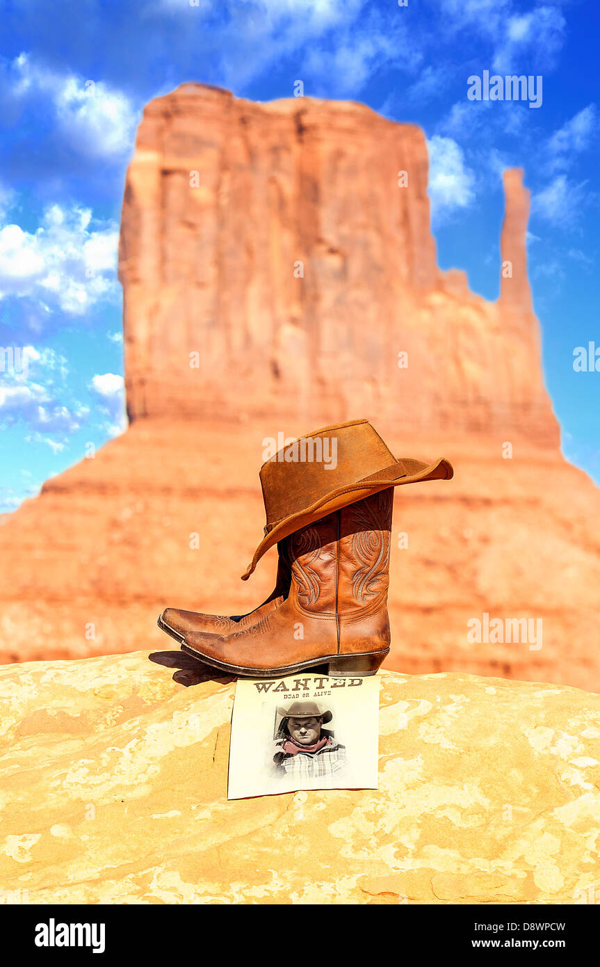 westliche Haltung im Monument Valley, Südwesten, USA Stockfoto