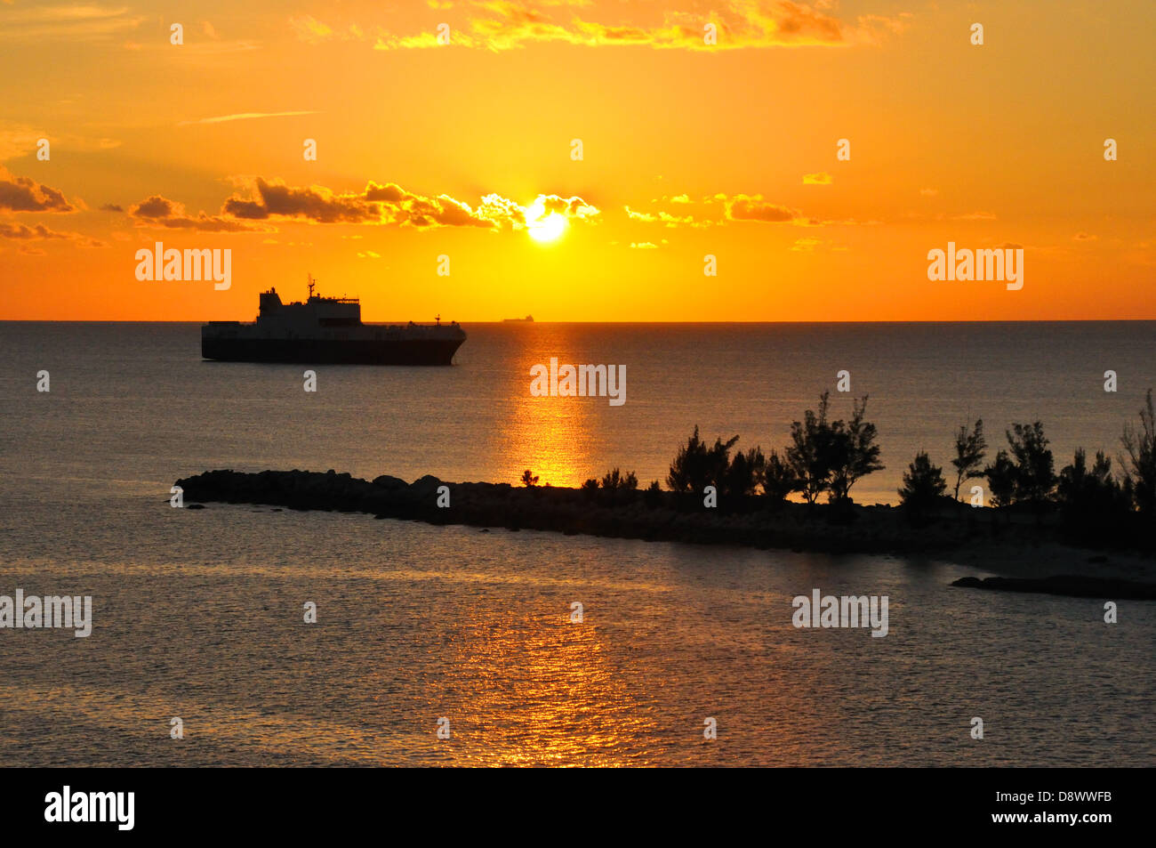 Sonnenuntergang in Nassau, Bahamas Stockfoto