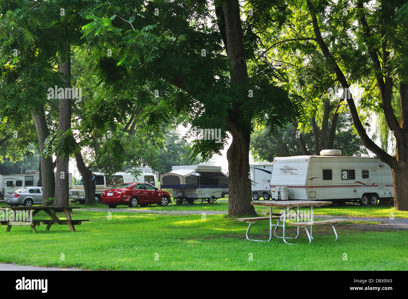 RV Park in Amish Country, Pennsylvania, USA Stockfoto