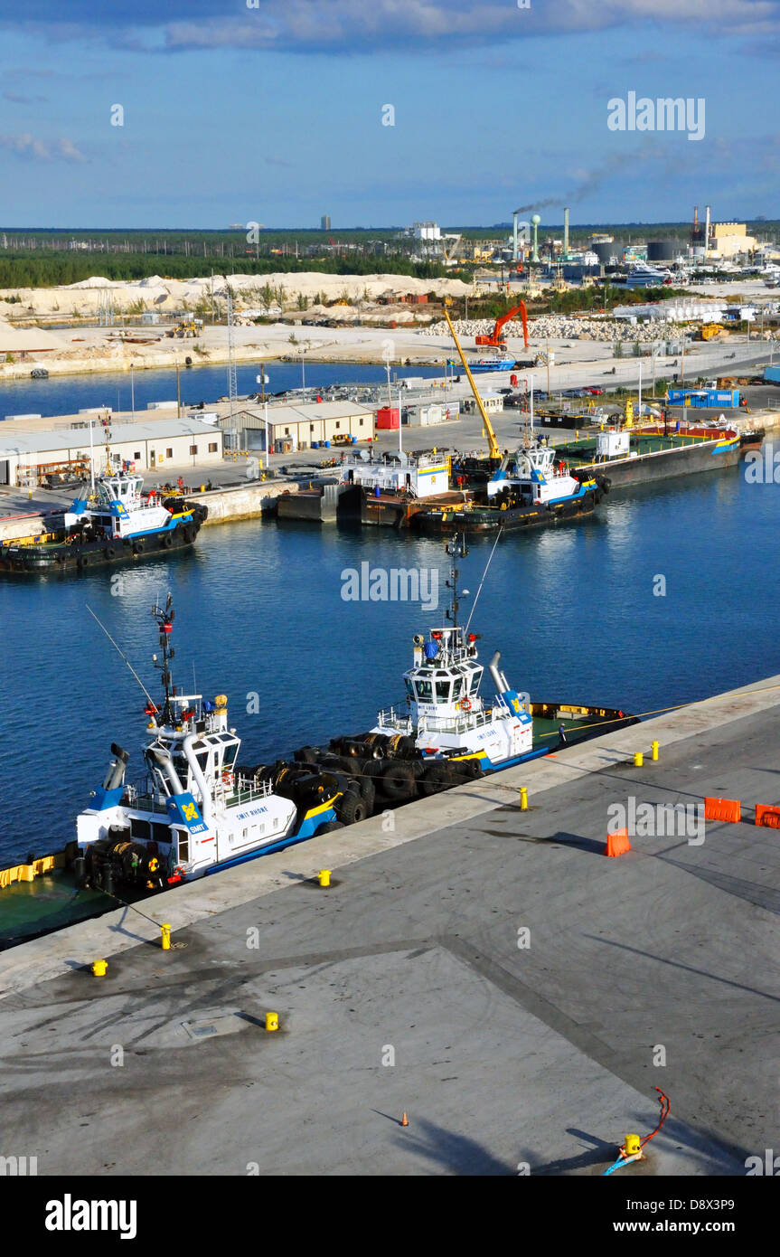 Hafen von Freeport, Bahamas Stockfoto