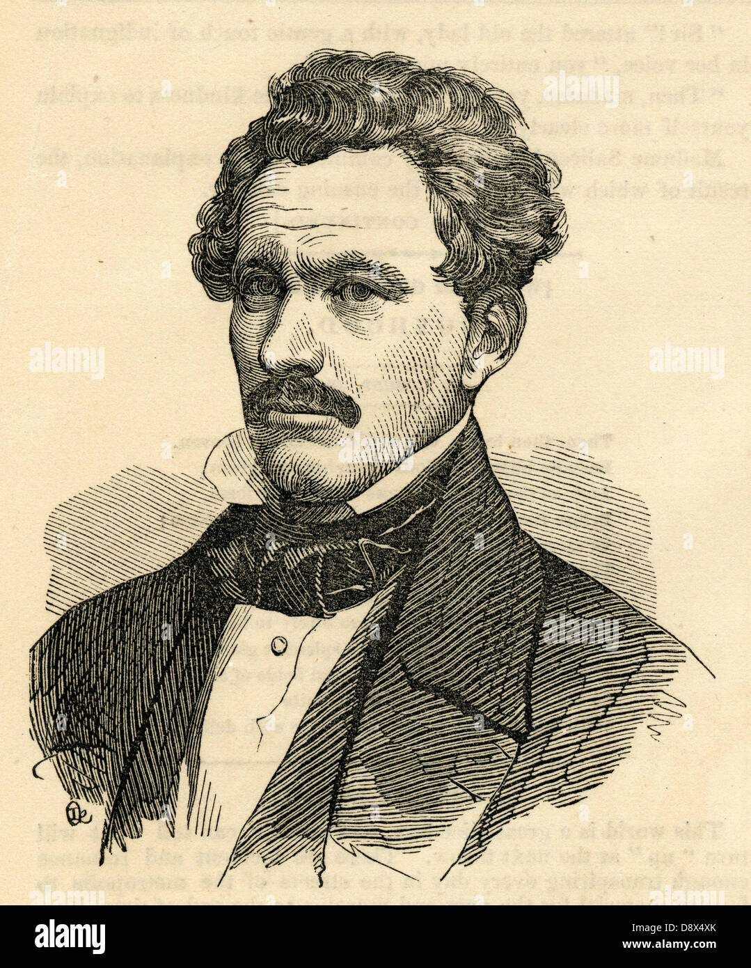 1854-Gravur, Clark Mills. Stockfoto