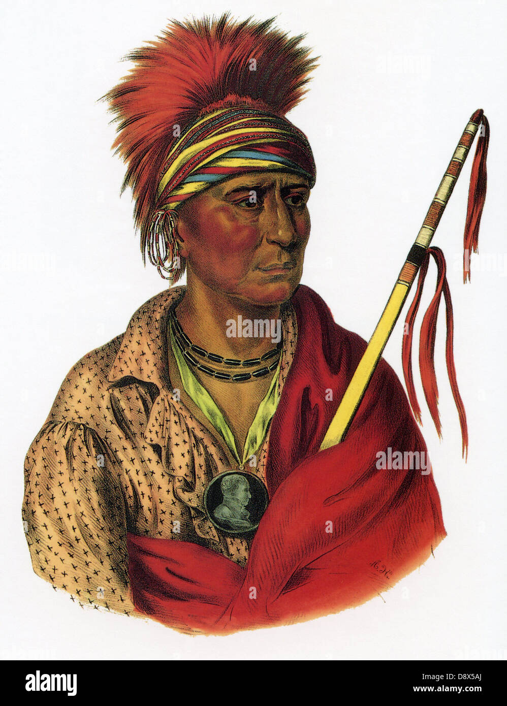 Nicht-Chi-Mi-Ne ein Ioway Chief, 1841 Stockfoto