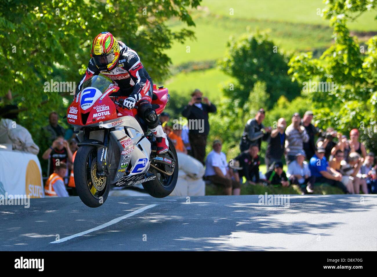 Isle Of Man, UK. 5. Juni 2013. Cameron Donald auf seiner Wilson Craig Racing Honda 600 während der Monster Energy Supersport-Rennen auf der Isle Of Man TT. Bildnachweis: Action Plus Sport Bilder/Alamy Live News Stockfoto