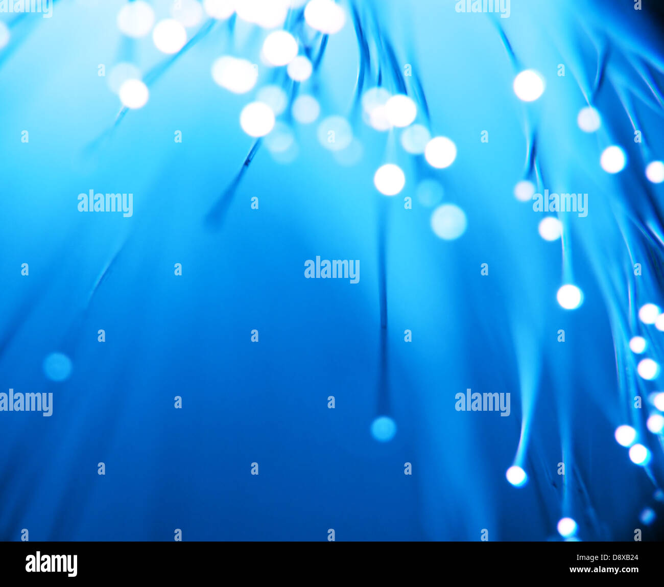 blaue Faser-Optik-Nahaufnahme Stockfoto
