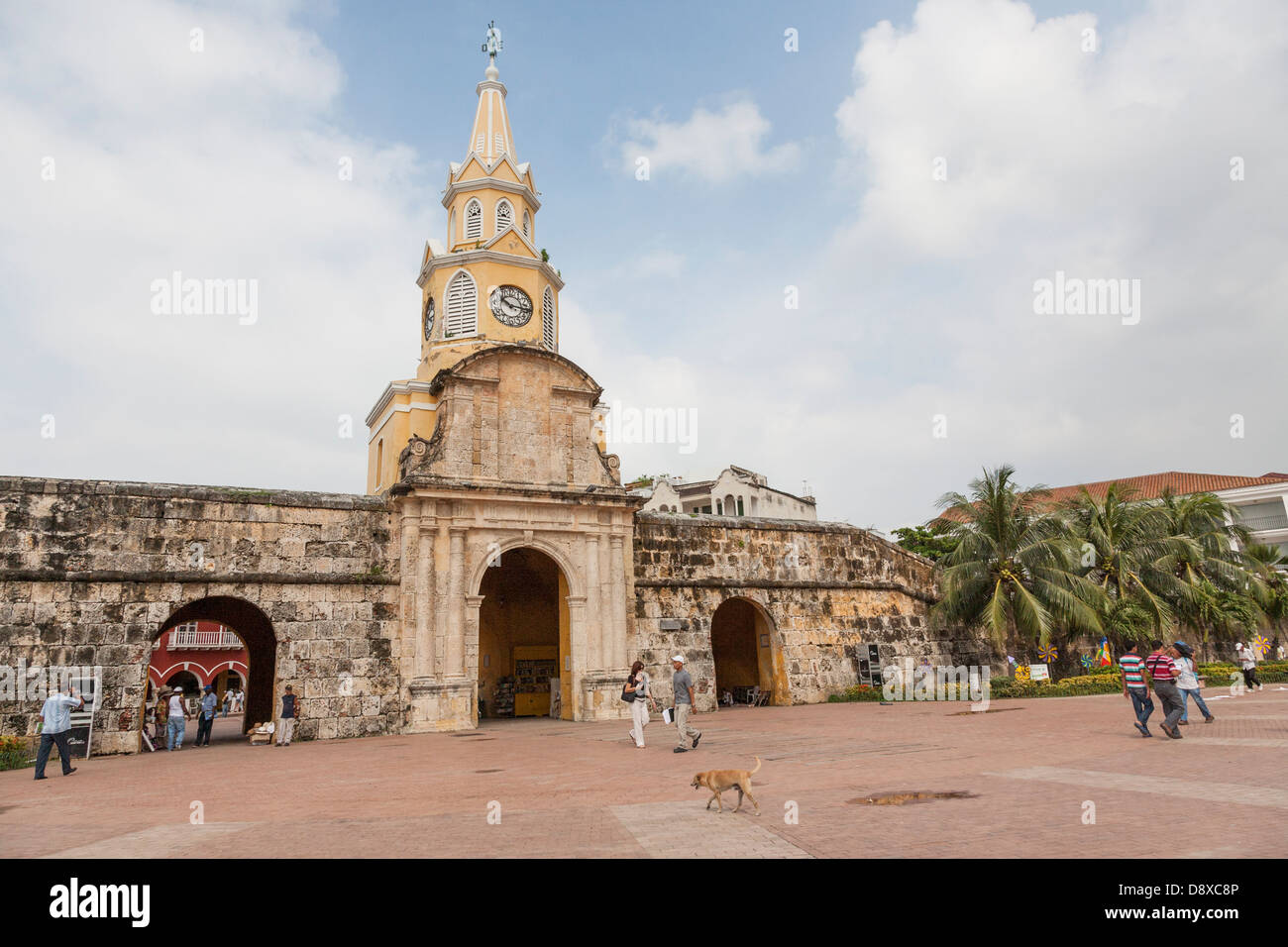 Torre del Reloj, Uhrturm, Cartagena, Kolumbien Stockfoto