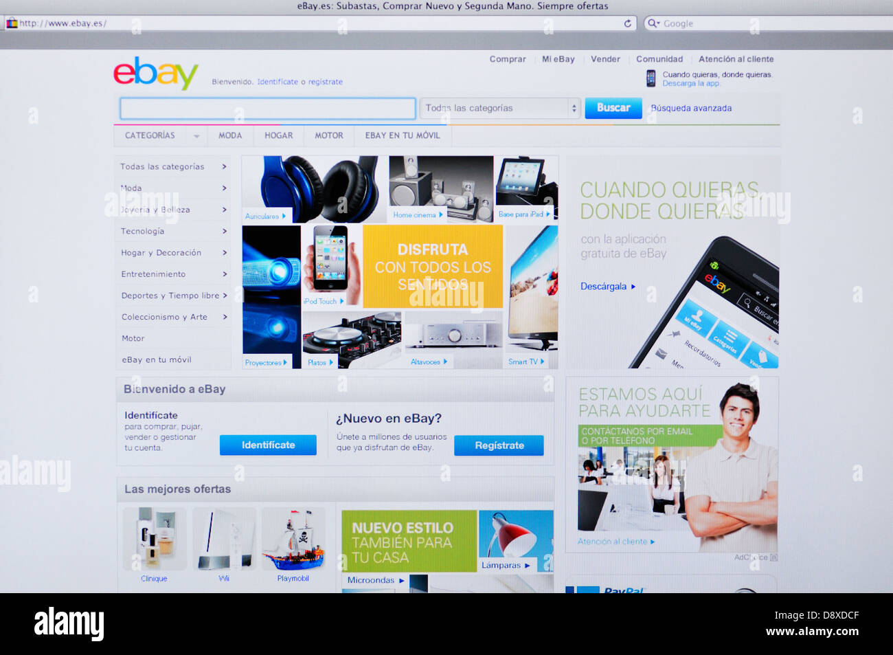 Spanien-eBay online-shopping-website Stockfoto
