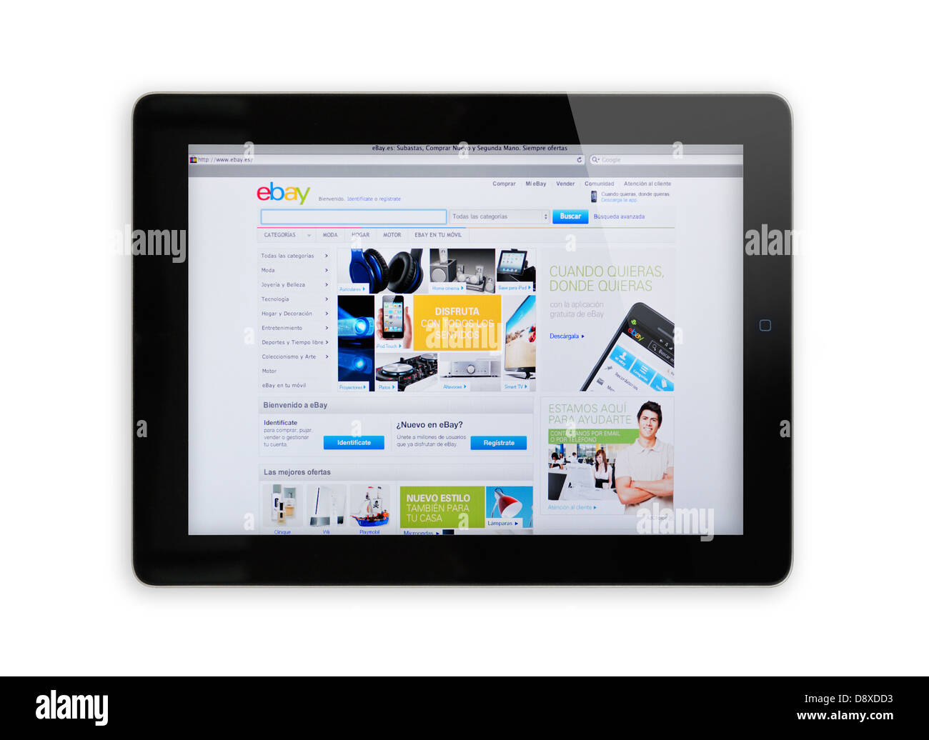 Spanien eBay online-shopping-Website auf dem iPad-Bildschirm Stockfoto