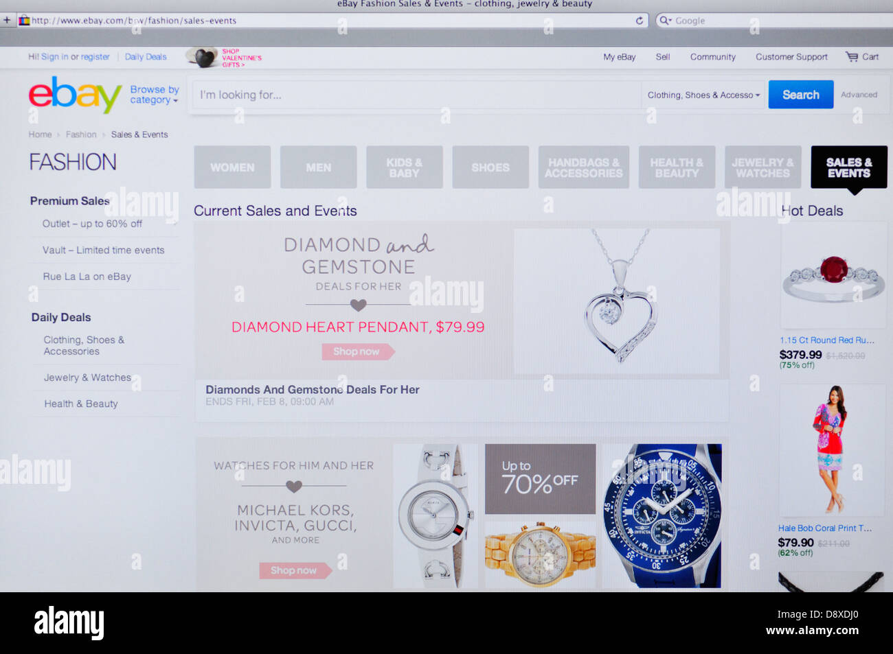 eBay online-shopping-website Stockfoto