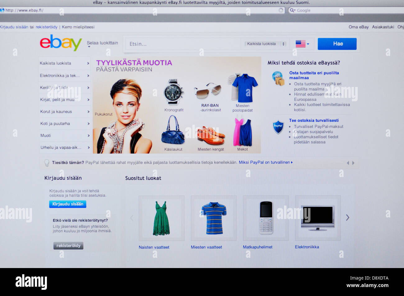 Finnland eBay online-shopping-website Stockfoto