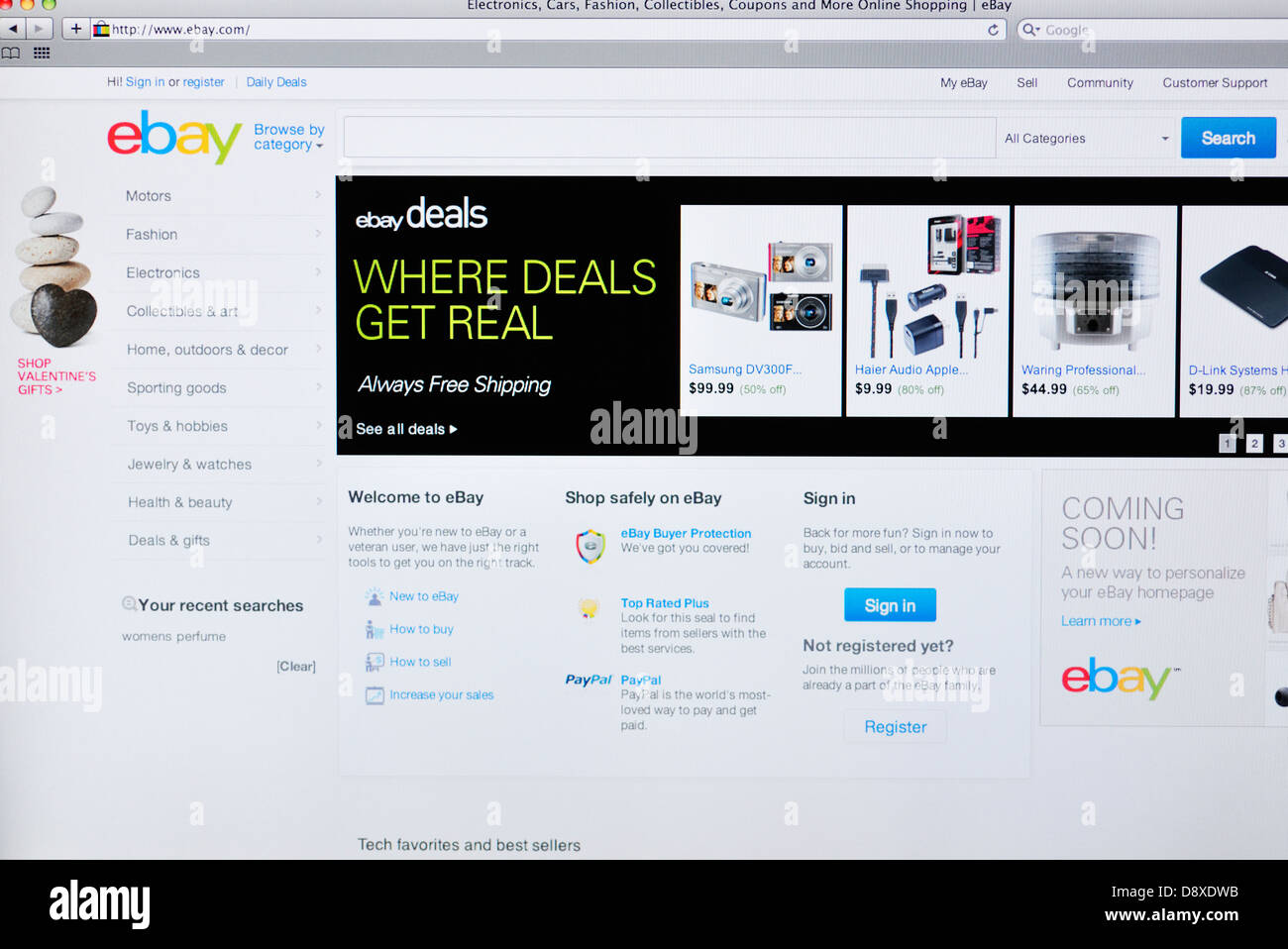 eBay online-shopping-website Stockfoto