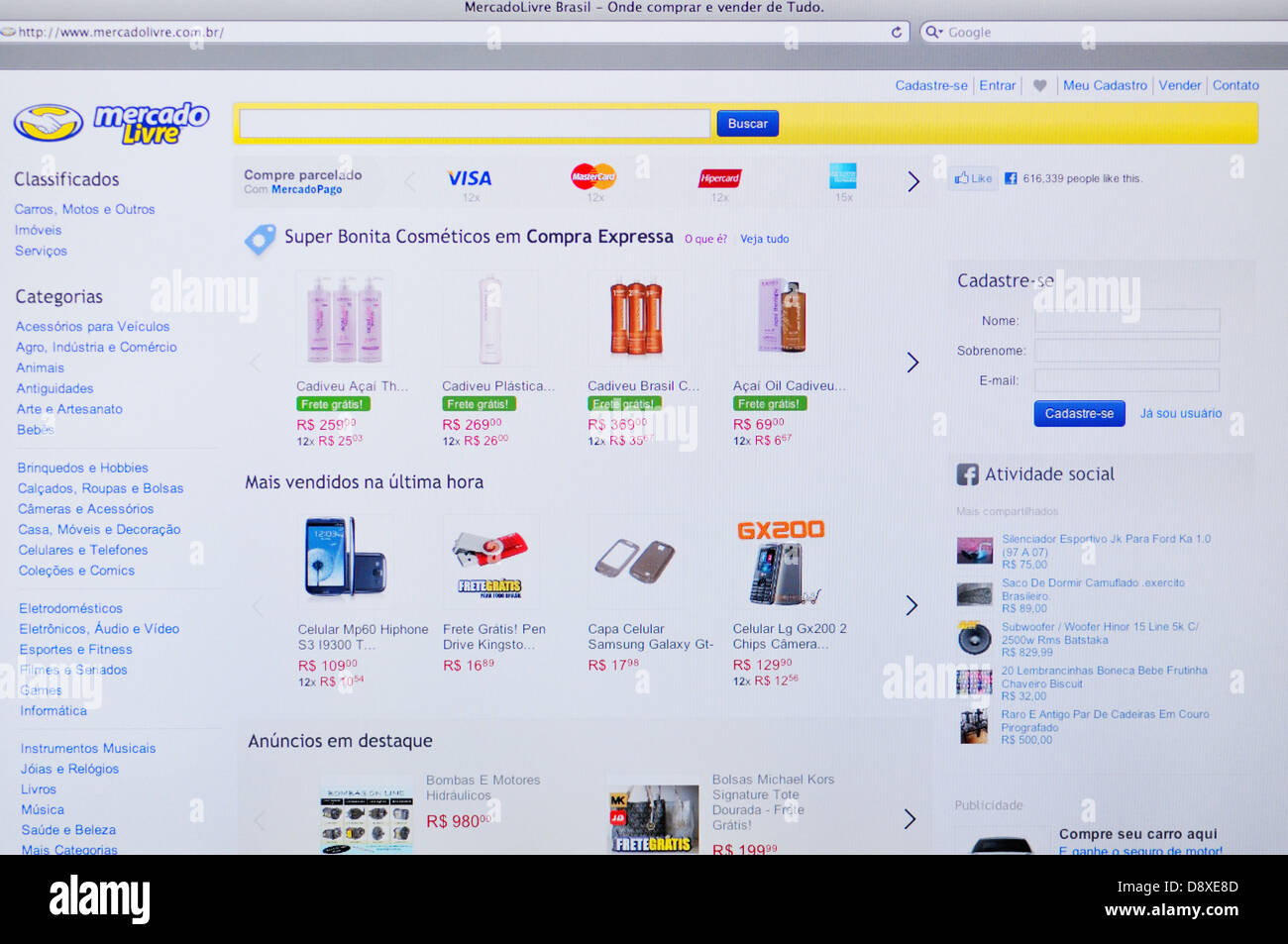 BrazileBay Online-shopping-website Stockfoto