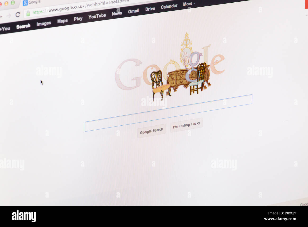 Google Search Website oder Web-Seite auf einem Laptop-Bildschirm oder Computer-monitor Stockfoto