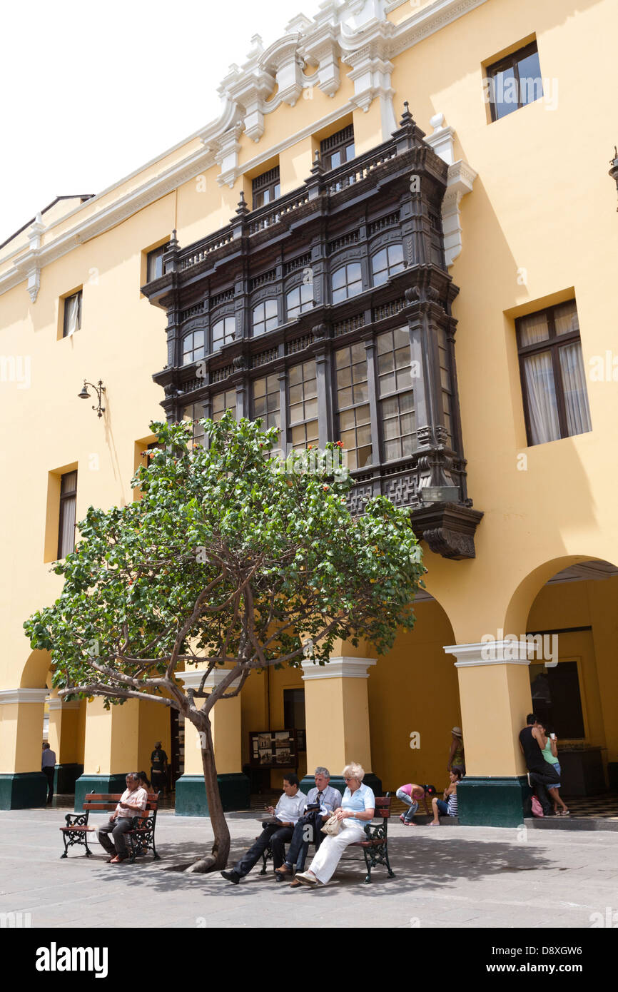 Jr. Callao Straße in der Nähe von Plaza Mayor, Lima, Peru Stockfoto