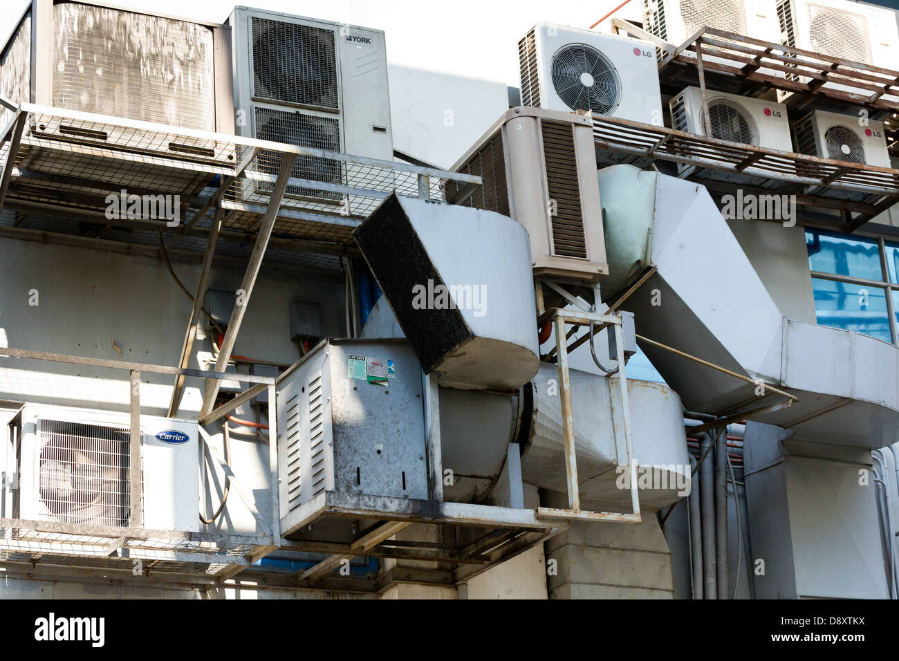 Klimaanlage in Manila, Philippinen Stockfoto