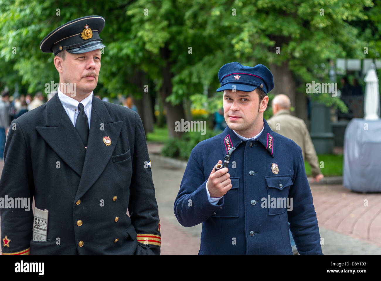 Moskau, Russland - Retro-Festival "Tage der Geschichte" im Eremitage Garten. Moskau, 26. Mai 2013 Stockfoto