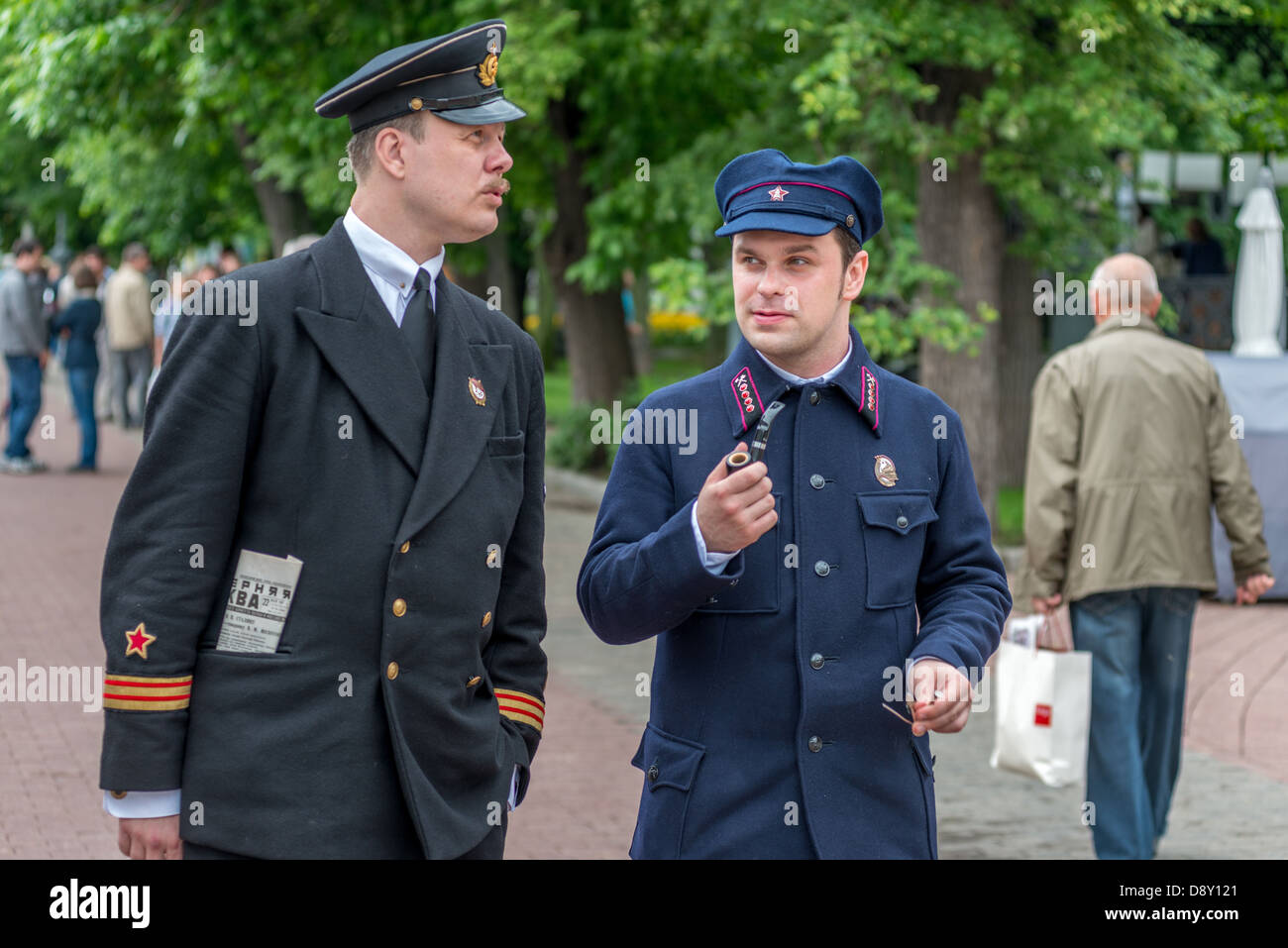 Moskau, Russland - Retro-Festival "Tage der Geschichte" im Eremitage Garten. Moskau, 26. Mai 2013 Stockfoto