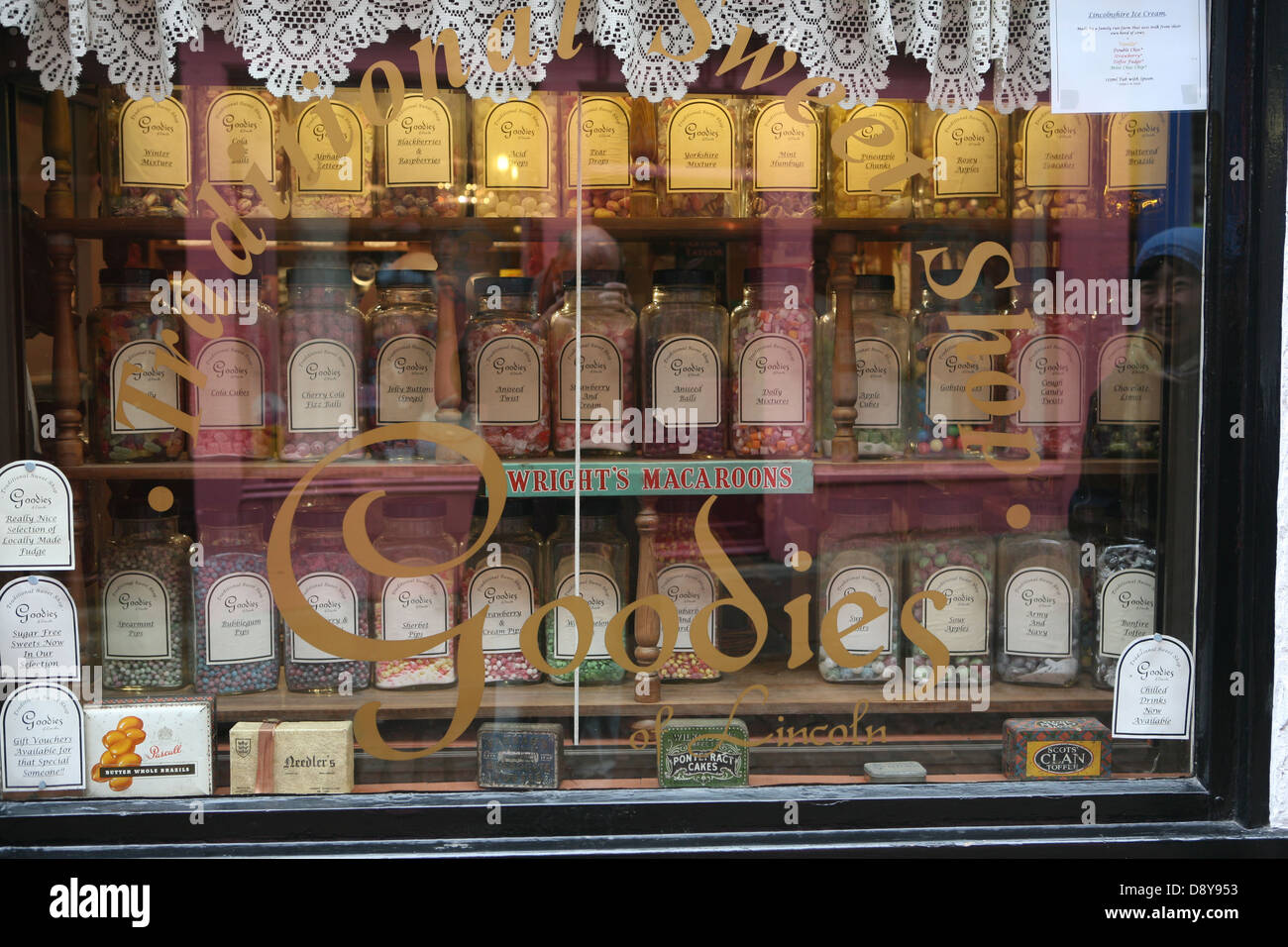 Süßigkeiten und Süßwaren in einem Glas Stockfoto