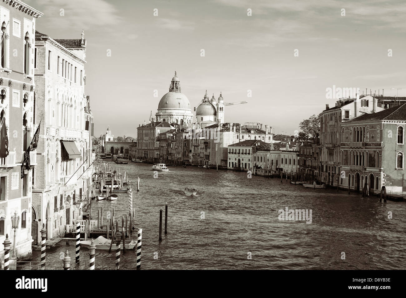 Blick auf den Canal Grande von Venedig Accademia Brücke Stockfoto