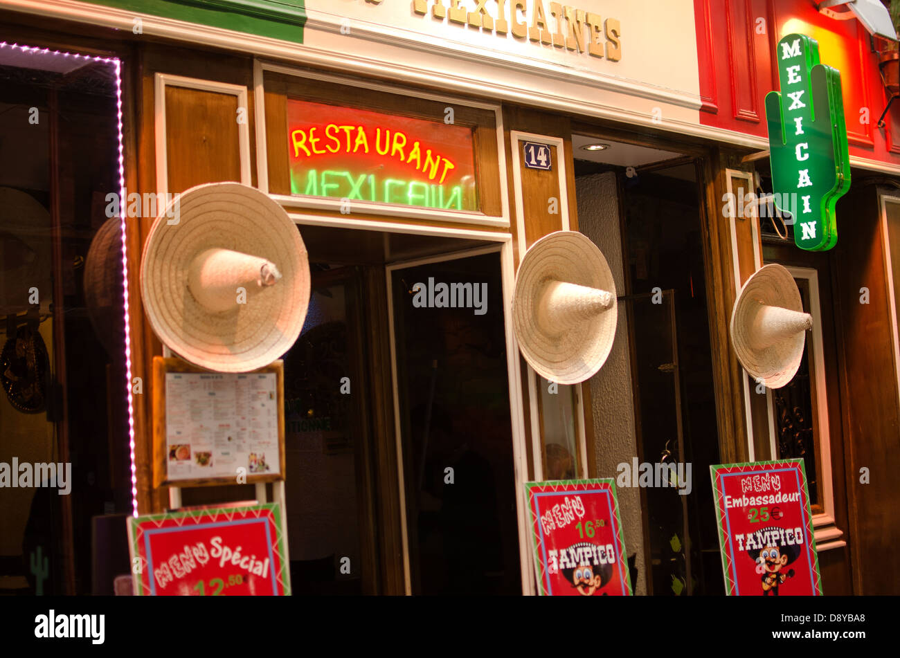 Mexikanisches Restaurant, Paris Stockfoto