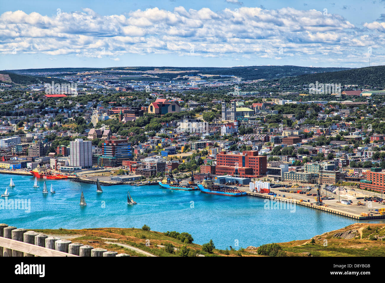 Blick auf Saint Johns Hafen vom Signal Hill, Neufundland, Kanada Stockfoto