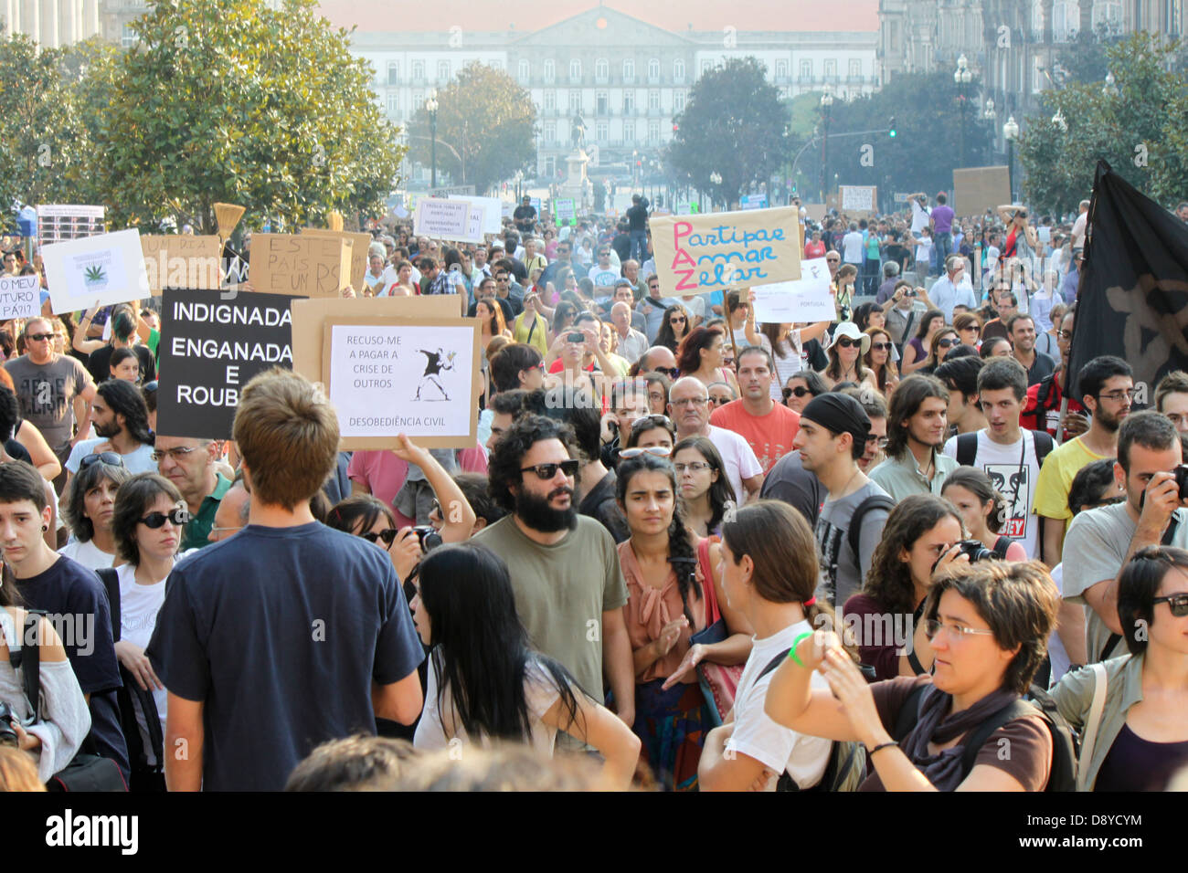 Menschen manifestiert sich in der Straße Stockfoto