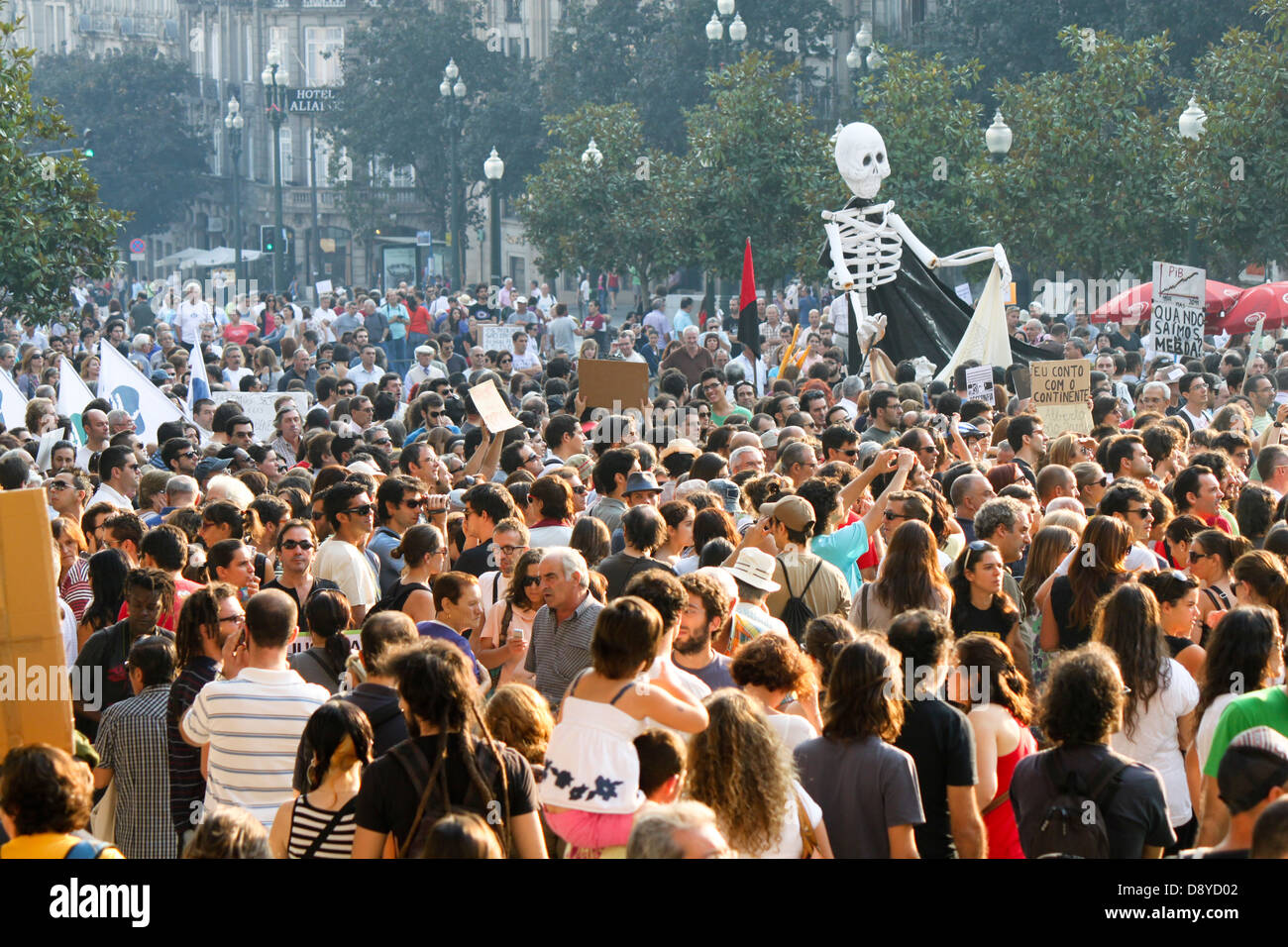 Menschen manifestiert sich in der Straße Stockfoto