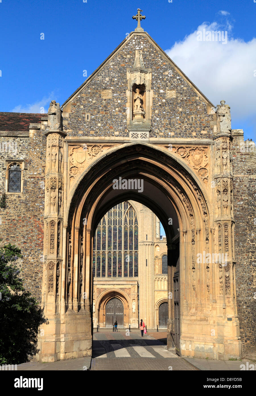 Norwich, Erpingham Tor, Cathedral Close, Norfolk, England, UK Englisch mittelalterlichen Tore Stockfoto