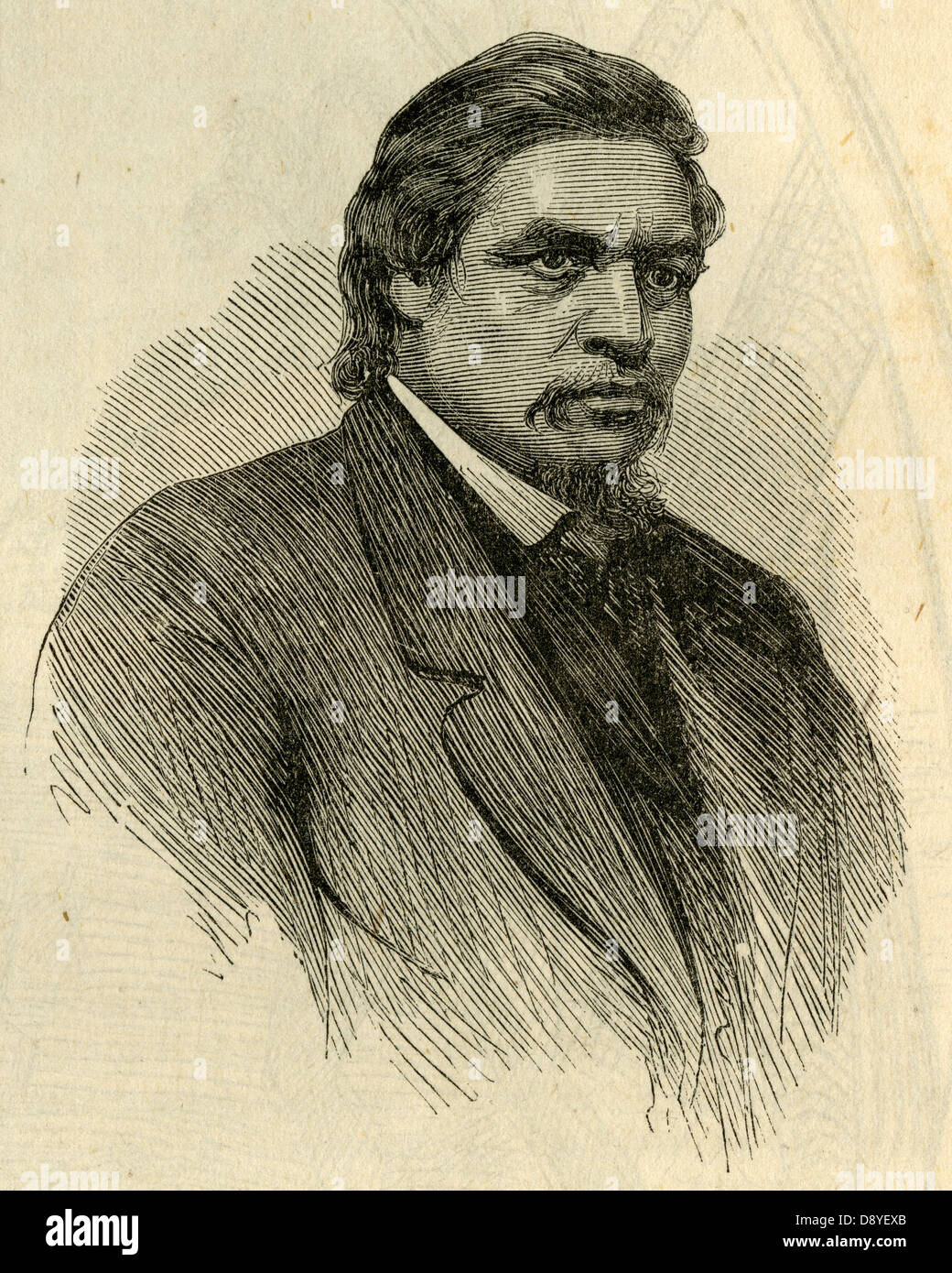 1866-Gravur, Ely S. Parker. Stockfoto