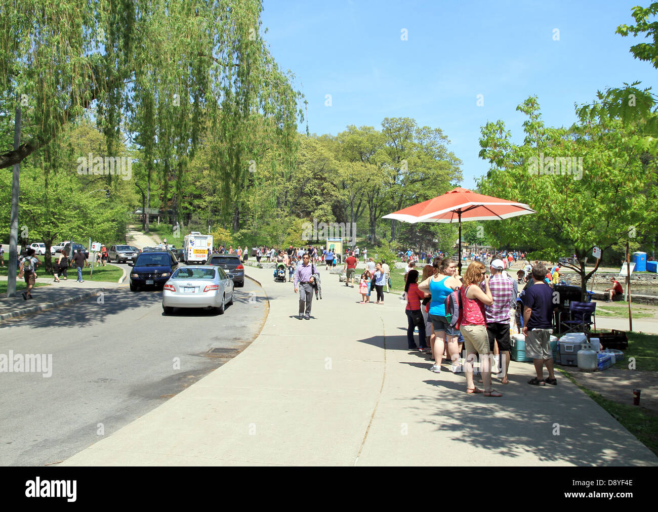 Sonniger Tag im High Park Stockfoto