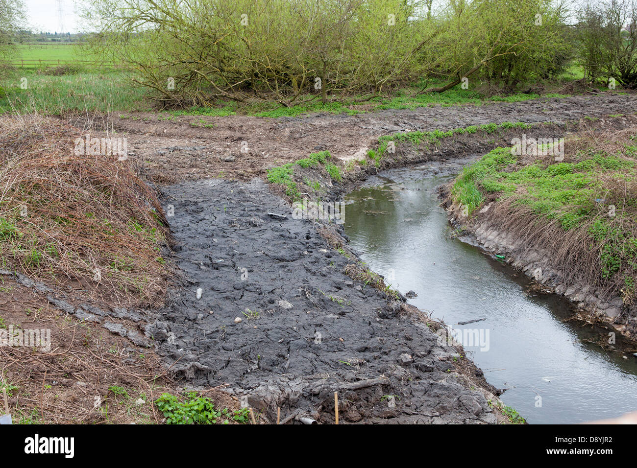 Flut Abneigung Schema Werke geht in der Nähe von Tamworth/Hopwas in Staffordshire. Stockfoto