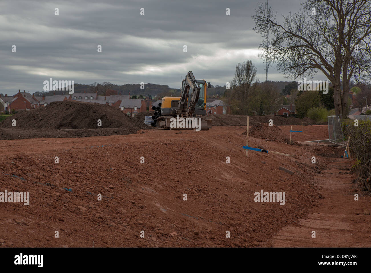 Flut Abneigung Schema Werke geht in der Nähe von Tamworth/Hopwas in Staffordshire. Stockfoto