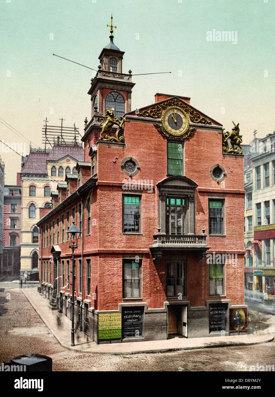 Der alte Staat Haus, Boston, Massachusetts, um 1900 Stockfoto