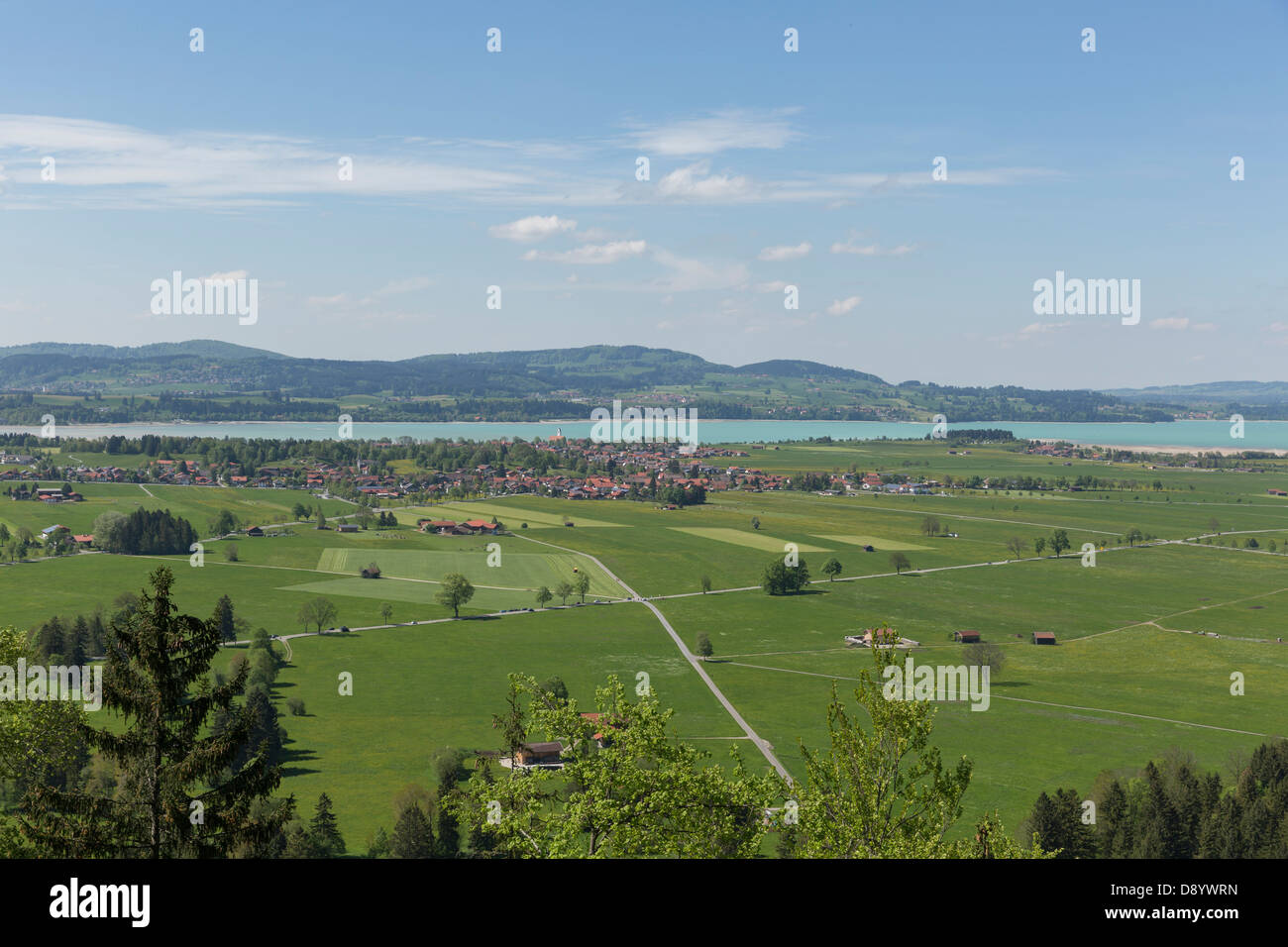Schwangau-Landschaft Stockfoto