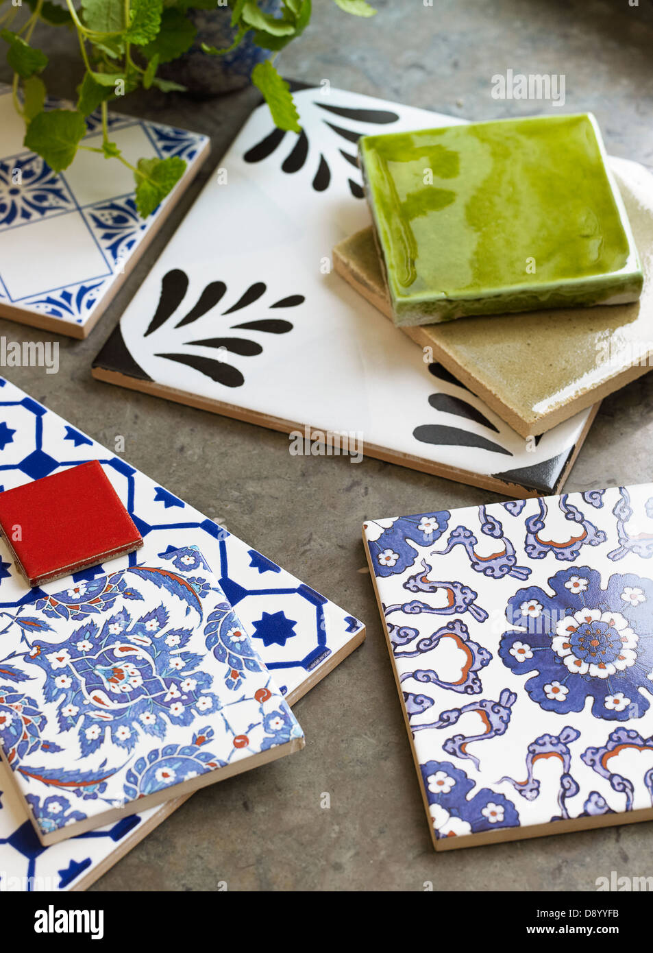 Glasierten Fliesen. Stockfoto