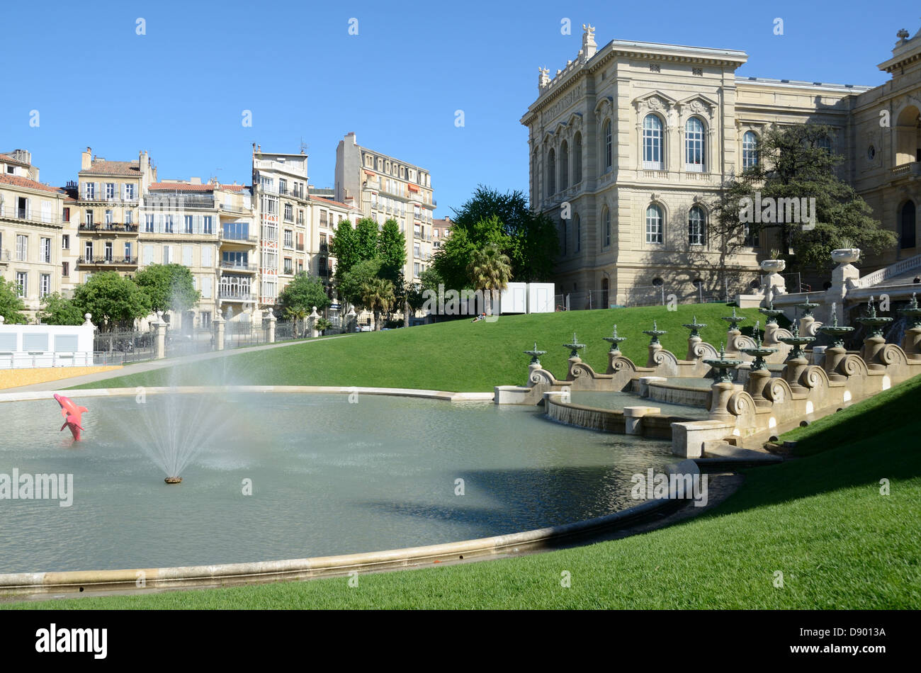 Palais Longchamp (1839-1869) Park Gardens Pool Founitains & Art Museum Marseille Provence France Stockfoto