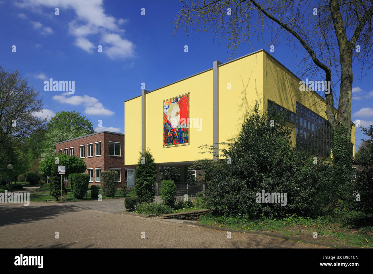 Friedrich-Ebert-Realschule in Oberhausen-Sterkrade, Ruhrgebiet, Nordrhein-Westfalen Stockfoto