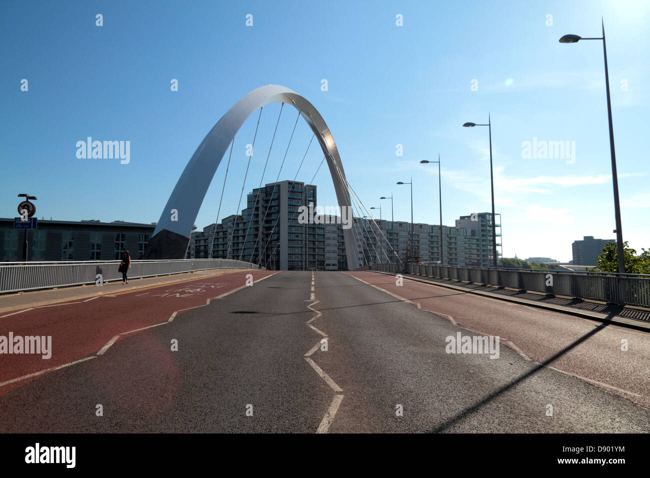 Clyde Arc, zuzukneifen Brücke, Glasgow, Schottland, UK, leer Stockfoto
